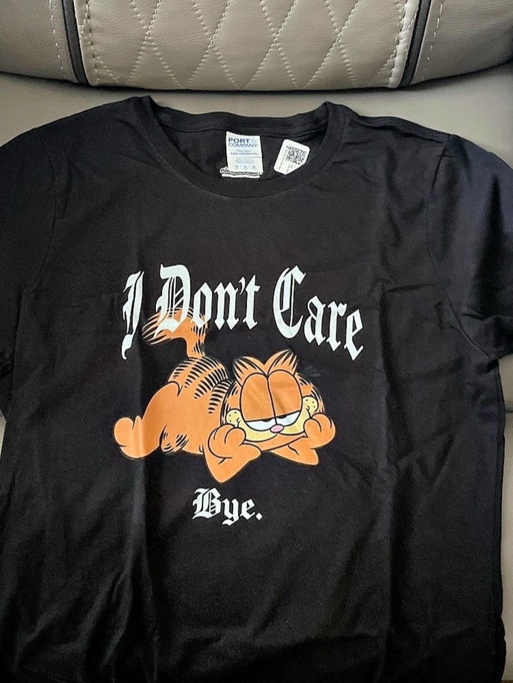Port & Company Fan Favorite Ring Spun Tee - Garfield I Don't Care Garfield I
